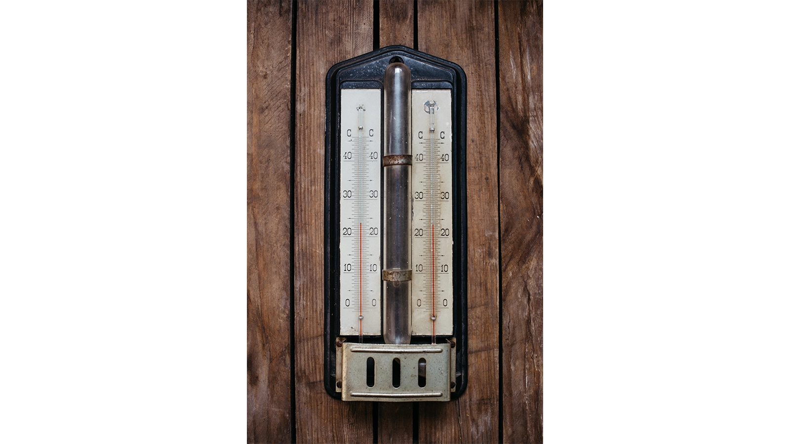 Historical thermometer instruments representing the evolution of thermometry