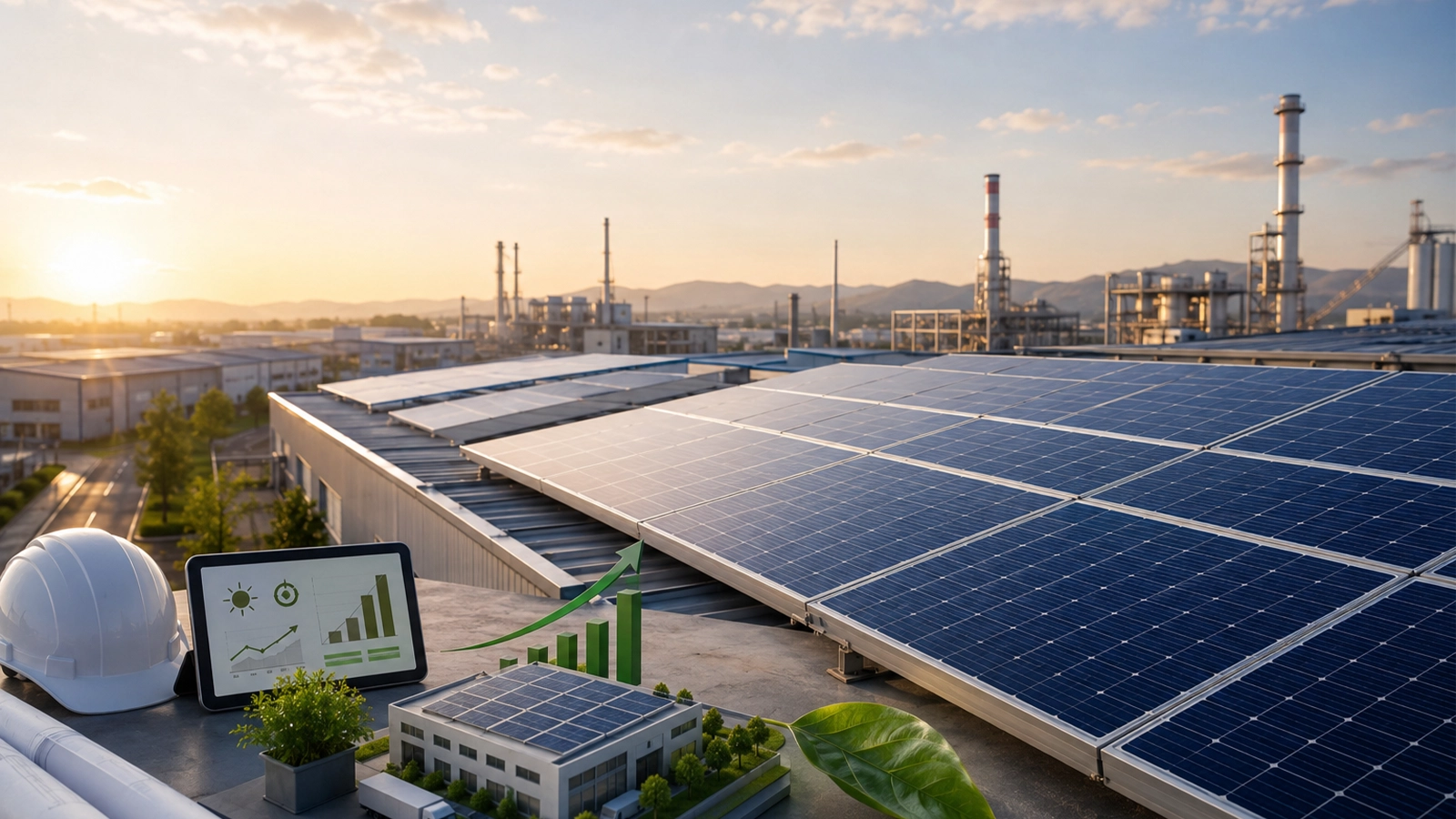 Egypt factory rooftops with solar energy systems for the July 2026 Monthly Forum
