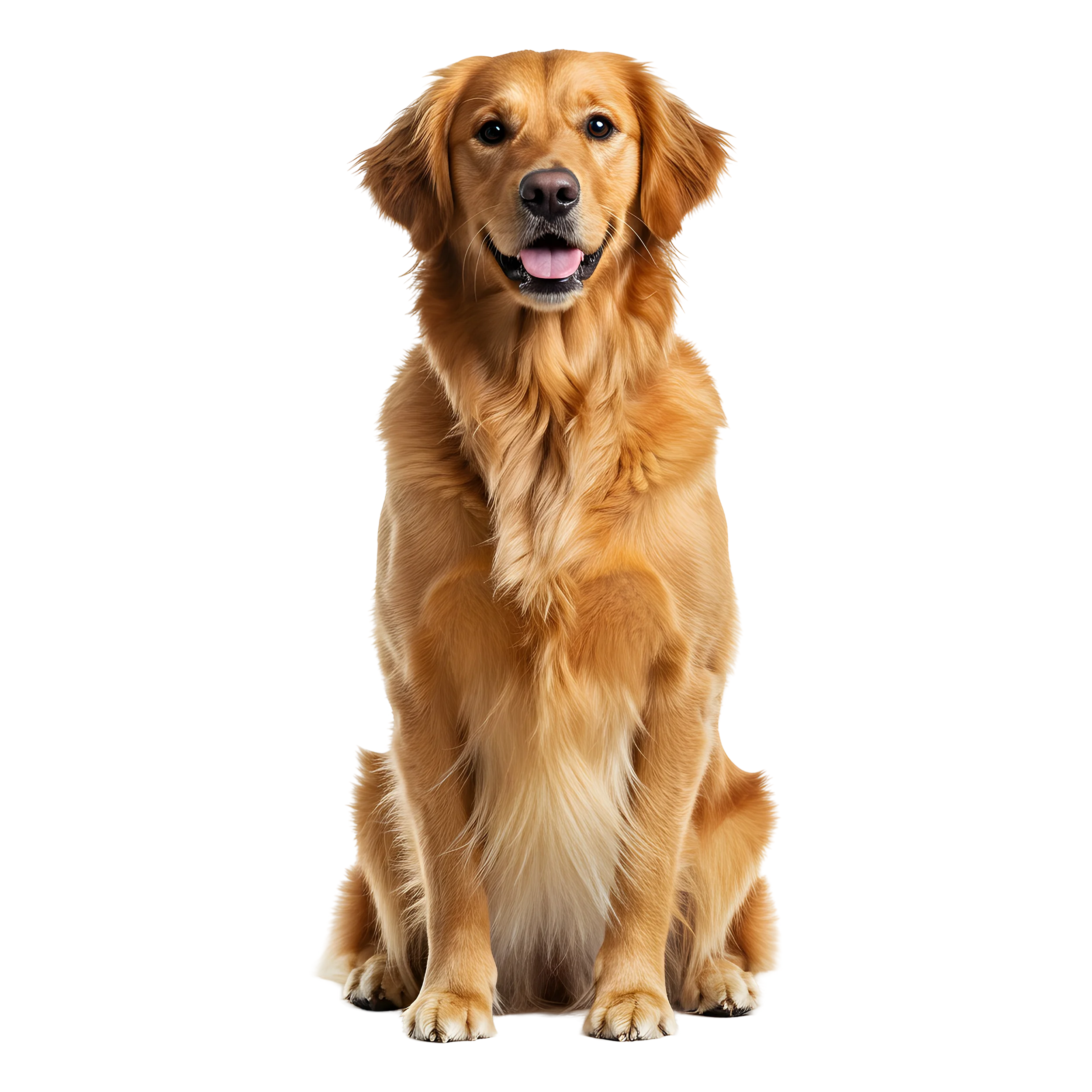 Golden retriever dog sitting