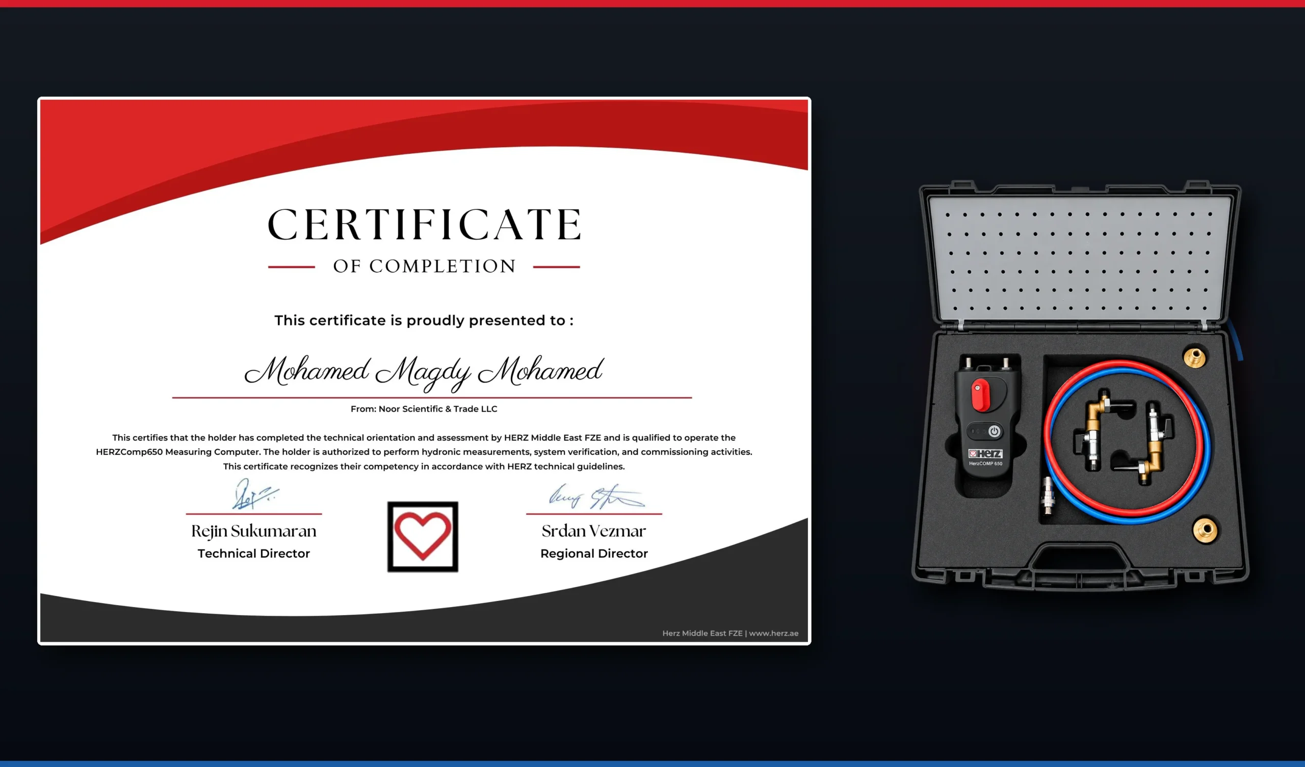 NOOR Hydronic Balancing and Commissioning Services using the HERZComp 650